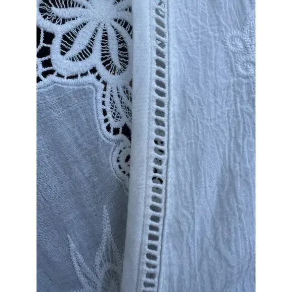 Spell & Gypsy Large Magnolia White Lace Eyelet Embroidered Babydoll Dress READ - Picture 13 of 14